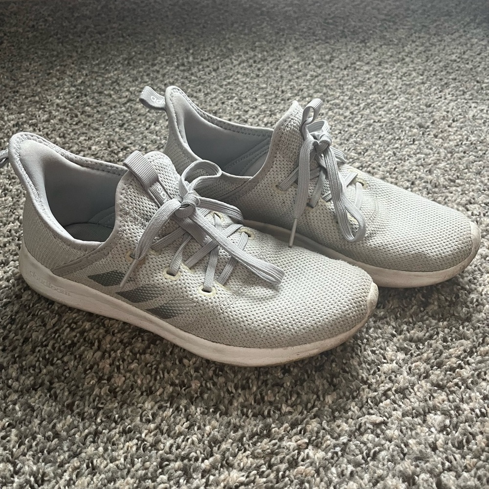 Adidas- Cloudfoam - Gray Athletic Women's Shoes